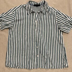 Green and button up shirt